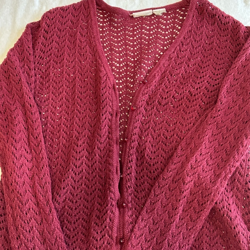 Women's Burgundy Knit Sweater